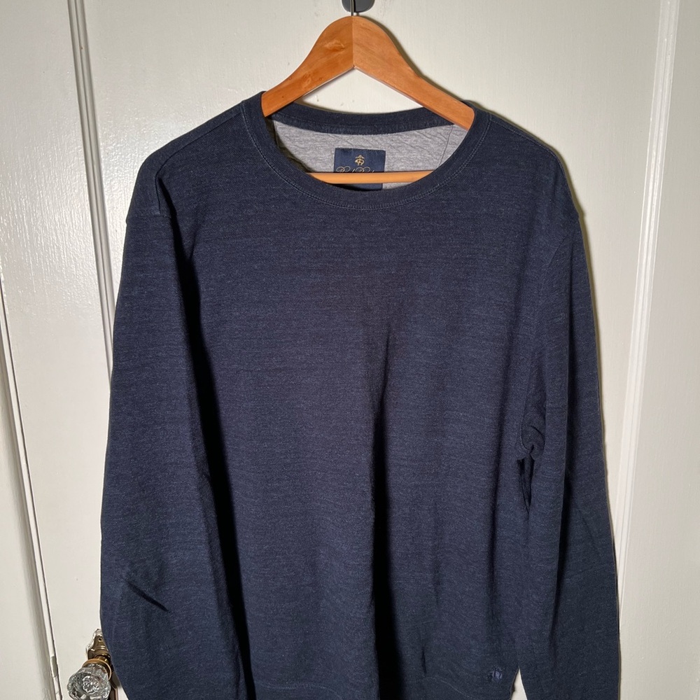 Brooks Brothers Men's 100% Cotton Navy Heather Sweater Large